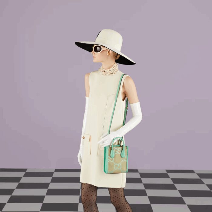 sans-serif; font-size: 12px; vertical-align: baseline; color: #4b4b4b; background-color: #ffffff;">Timeless luggage pieces evolve with the playful transformation of the jumbo GG print. Here the unmistakable jacquard returns with an allover motif