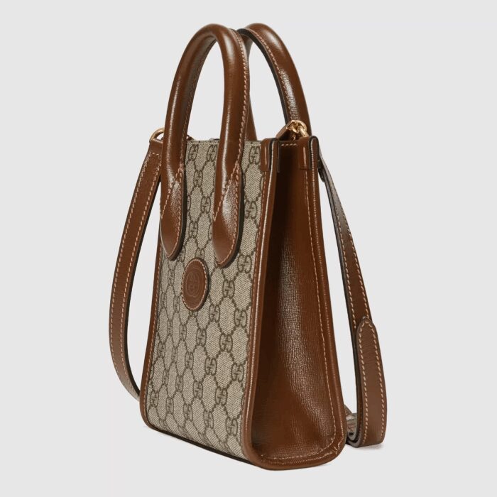 the bag is crafted from monogram canvas.