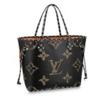 the Neverfull has slim handles that can be worn over the shoulder or on the arm.