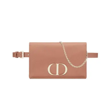 Introducing the exquisite Christian Dior 30 Montaigne 2-In-1 Pouch Grained Calfskin S2086