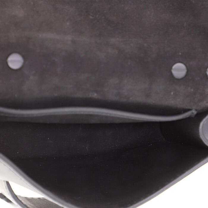 crafted from black calfskin leather