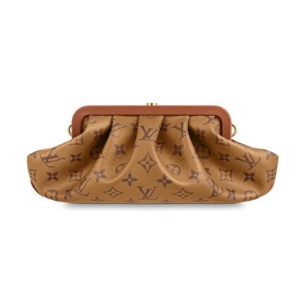 the vintage-inspired Boursicot pouch makes a unique statement. Crafted in the House’s signature Monogram canvas