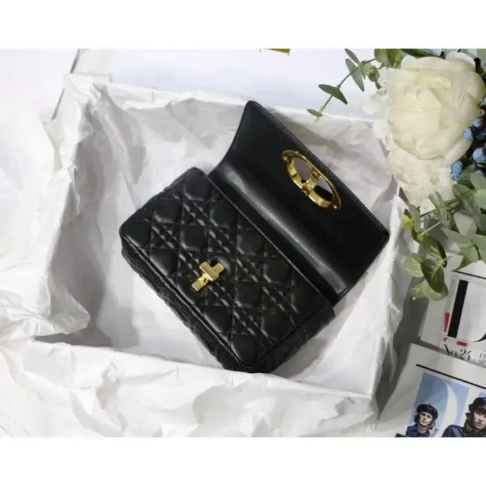 two removable links with an X-shaped center notch make it easy to open the chain.The interior of the bag boasts a zip pocket and a patch pocket