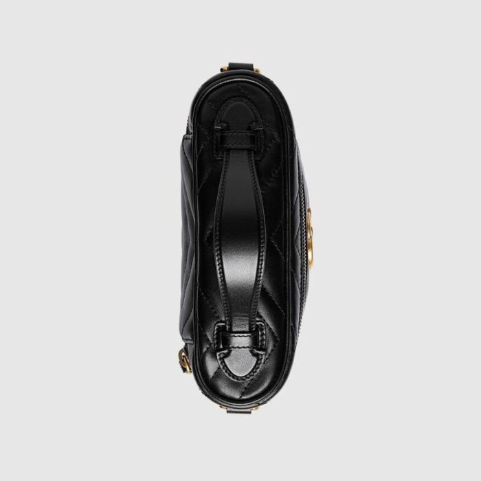 the GG Marmont collection is revered for its signature quilted leather and interwoven double G hardware. Introducing this stunning black mini bag.