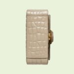 sans-serif; font-size: 12px; vertical-align: baseline; color: #4b4b4b; background-color: #ffffff;">The GG Marmont collection is defined by the emblematic Double G hardware—a contemporary take on a Gucci archival belt buckle from the '70s that has become a hallmark of the House. The mini top handle bag is presented in precious crocodile leather in a soft tone.