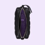 the textured Matelassé motif in nylon defines a selection of handbags