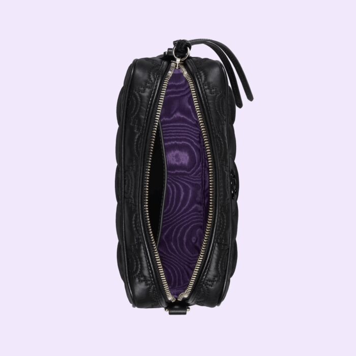 the textured Matelassé motif in nylon defines a selection of handbags