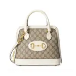 Introducing the stunning Gucci 1955 Horsebit GG Supreme Small Top Handle Bag 621220
