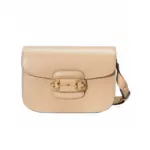 The Gucci 1955 Horsebit Leather Shoulder Bag 602204 is a stunning of an archival design