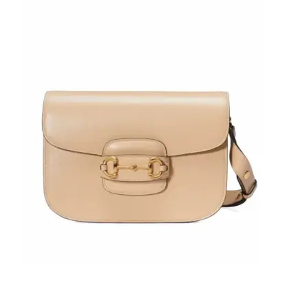 The Gucci 1955 Horsebit Leather Shoulder Bag 602204 is a stunning of an archival design