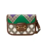 Introducing the exquisite Gucci Horsebit 1955 Shoulder Bag with Geometric Print 602204