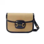 Introducing the Gucci Horsebit 1955 Small Bag 602204 in Beige Canvas