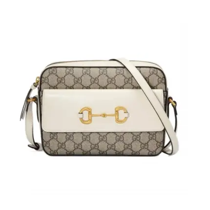 Introducing the Gucci Horsebit 1955 Small Shoulder Bag In Canvs 645454. With dimensions of 8.8 W x 6.7 H x 2.6 D