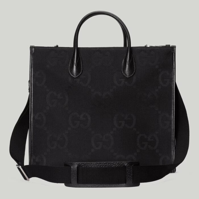 sans-serif; font-size: 12px; vertical-align: baseline; color: #4b4b4b; background-color: #ffffff;">Signature luggage pieces from the jumbo GG line spotlight an all-black design for Spring Summer 2023. A reinterpretation of Guccio Gucci's initials