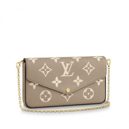 The Félicie Pochette is crafted from supple Monogram Empreinte leather