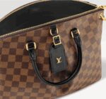 sans-serif; font-size: 18px; letter-spacing: 0.4px; background-color: #ffffff;">Fashioned from Damier Ebène canvas and lined in black fabric