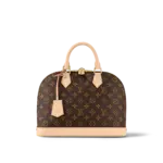 32.0 x 24.0 x 15.0 cm (Length x heightx width ) •Leather key bell•Golden color metallic pieces•Double zip with padlock closure•Wide opening for easy access•Interior patch and phone pockets•Textile lining•Protective bottom studs