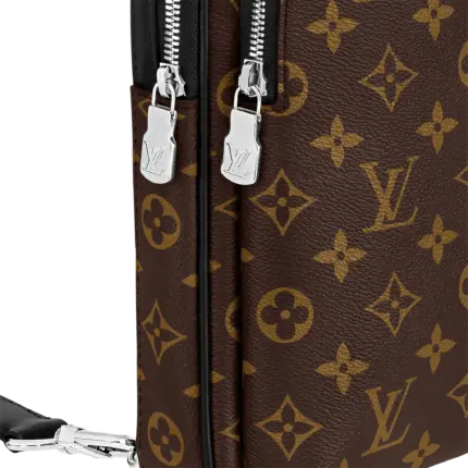 thanks to its canvas strap and interior lining. Made from Monogram Macassar canvas with black-leather trim