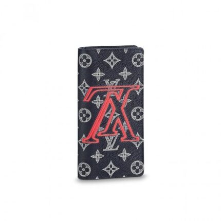 This LV Upside Down Brazza purse is made from Monogram Ink canvas