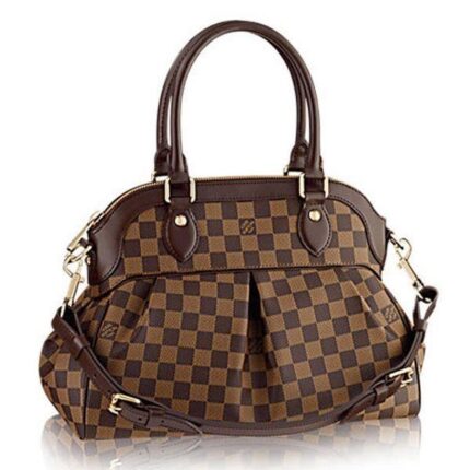 -Description:- Gorgeous pleats in Damier canvas mark out the Trevi PM as an ideal feminine bag. Aside from its arresting looks