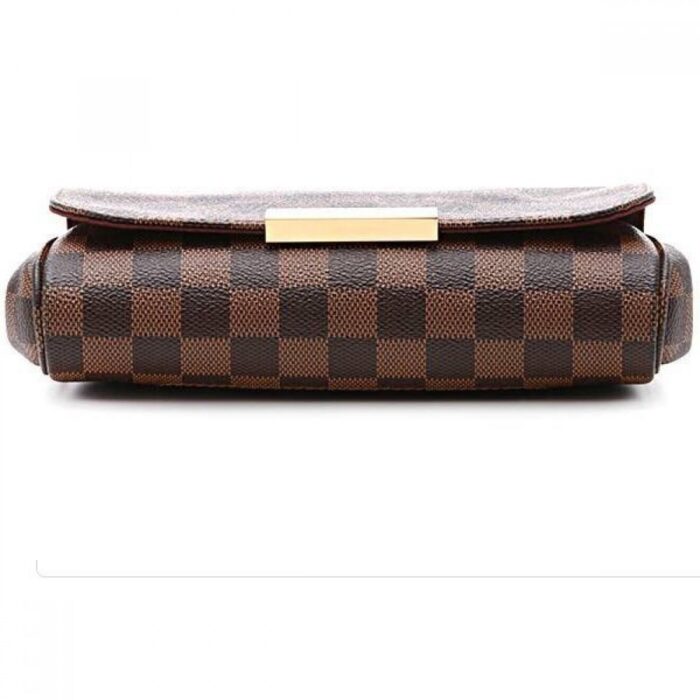 cross•body or hand carry options •Removable leather strap •Secure magnetic closure concealed within engraved Louis Vuitton signature plate •Chocolate smooth leather trim •Golden color metallic pieces •Interior flat pocketMore Information