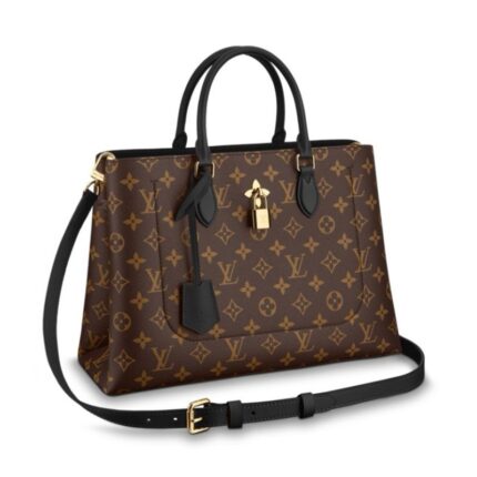 13.4 x 9.5 x 5.1 inches•Monogram coated canvas•Smooth calf leather trim•Microfiber lining•Golden color metallic pieces•Adjustable