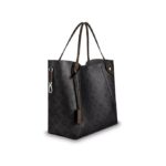 ideal for everyday wear. The MM model accommodates daily essentials as well as documents and files.DETAILED FEATURES•11 x 18 x 6.7 inches•Mahina perforated calf leather•Calf-leather trim•Microfiber lining•Silver-color metallic pieces•2 handles for elbow or shoulder carry•Inside removable zipped pocket attached to a leather cord•Magnetic clasp closure•Outside snap hook•Key bell•4 protective bottom studs