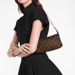 this interpretation of the Pochette Accessoires can accommodate a Zippy Wallet. In Monogram canvas