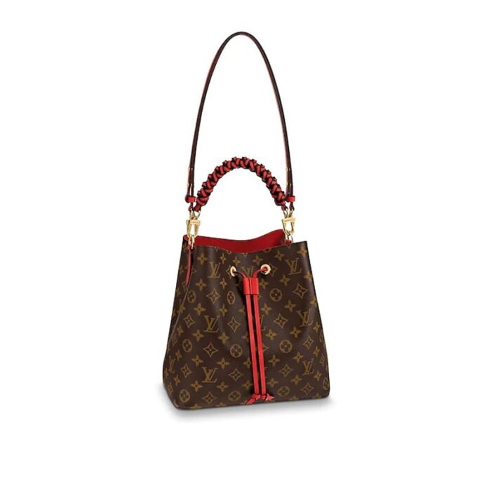 The NeoNoe bucket bag traces its pedigree to a 1932 design by Gaston-Louis Vuitton. This season it is updated with a finely crafted braided handle