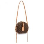 this supple Monogram canvas design has a long leather strap