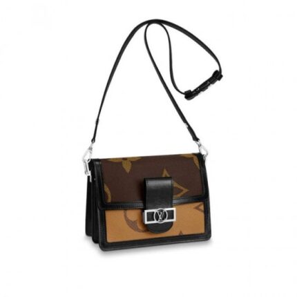 the Dauphine bag is made from a modern mix of Monogram and Monogram Reverse canvas