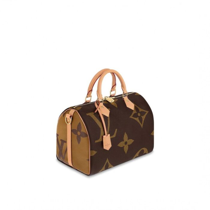 sans-serif; font-size: 14px; letter-spacing: 0.3px; background-color: #ffffff;">The ever-stylish Speedy handbag shows a new face for Pre-Fall 2019. This model features the super-sized Monogram Giant motif paired with Monogram Reverse