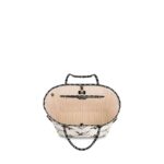 shoulder or elbow carry•Leather side laces•Snap hook closing to secure belongings•Large zipped inside pocket•Removable printed zipped pouch•D-ring