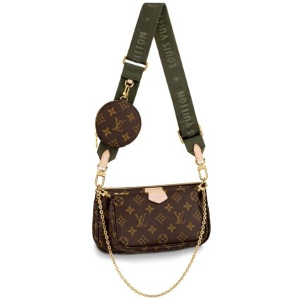 The Multi Pochette Accessoires is a hybrid cross-body bag with multiple pockets and compartments that brings together a Pochette Accessoires