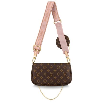 a Mini Pochette Accessoires and a Round Coin Purse. Fashioned from Monogram canvas with a mini Monogram pattern on the sides of the two pochettes
