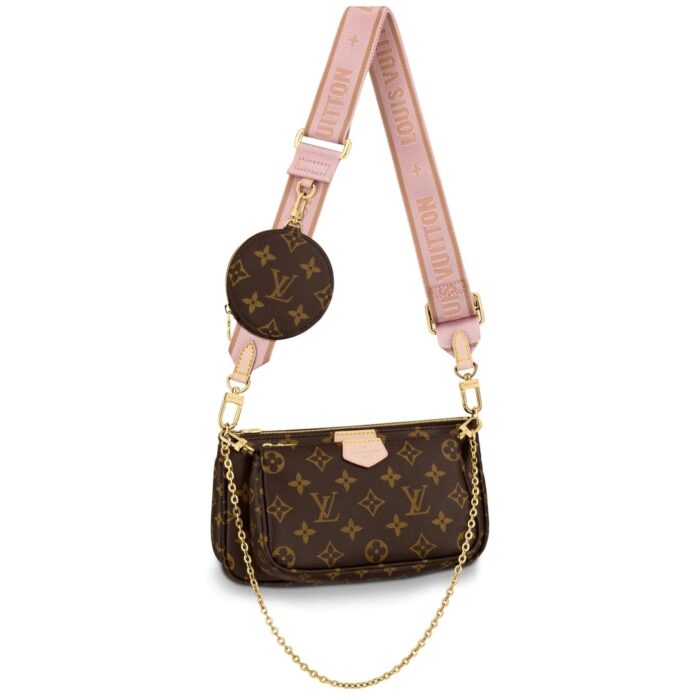 The Multi Pochette Accessoires is a hybrid cross-body bag with multiple pockets and compartments that brings together a Pochette Accessoires