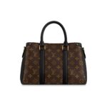 colored leather and a coordinating colored lining. With its vertical bands and name tag