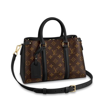The fashionably petite Soufflot BB is crafted from supple Monogram canvas