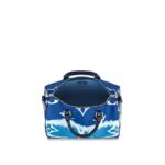 a classic Louis Vuitton city bag relooked for the LV Escale Collection. The rolled-leather handles and distinctive shape make this bag immediately recognizable while the removable strap offers the option of comfortable shoulder carry. It’s signed with the iconic engraved padlock.Detailed Features11.81 x 8.27 x 6.69 inches( lengthx heightx width )•Blue•Monogram coated canvas•Cowhide-leather trim•Textile lining•Silver-color hardware•2 Toron handles•Lockable double zipped closure•Adjustable shoulder strap (drop: min. 48 cm/18.9 inches