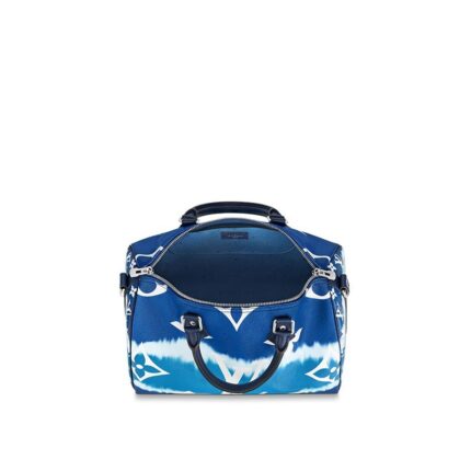 a classic Louis Vuitton city bag relooked for the LV Escale Collection. The rolled-leather handles and distinctive shape make this bag immediately recognizable while the removable strap offers the option of comfortable shoulder carry. It’s signed with the iconic engraved padlock.Detailed Features11.81 x 8.27 x 6.69 inches( lengthx heightx width )•Blue•Monogram coated canvas•Cowhide-leather trim•Textile lining•Silver-color hardware•2 Toron handles•Lockable double zipped closure•Adjustable shoulder strap (drop: min. 48 cm/18.9 inches