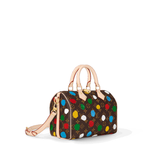 sans-serif; font-size: 18px; letter-spacing: 0.4px; background-color: #ffffff;">The LVxYK Speedy Bandoulière 25 celebrates art and hand craftsmanship as part of the second Louis Vuitton x Yayoi Kusama collection. The revered Japanese artist is known for her dazzling arrays of dots