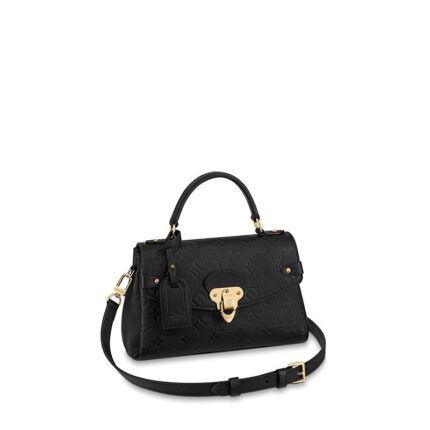 This Georges BB bag offers a sophisticated way to wear Louis Vuitton's most iconic motif: embossed Monogram Empreinte leather is combined with supple grained cowhide. The secure signature clasp is inspired by the locks on the House's historic trunks. Multiple carry options and a spacious double interior make this a practical
