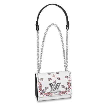 Louis Vuitton reinvents the flowers and arabesques of classic paisley on this Twist PM handbag. Printed on the supple Epi leather