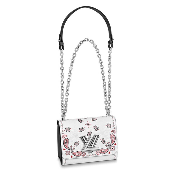 Louis Vuitton reinvents the flowers and arabesques of classic paisley on this Twist PM handbag. Printed on the supple Epi leather