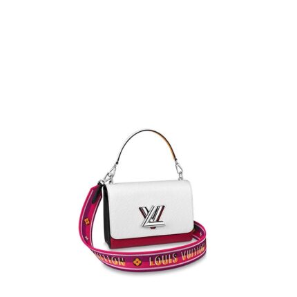 The Twist Strap MM is a laid-back iteration of the New Classic bag. It features both a Epi grained leather top handle and a wide