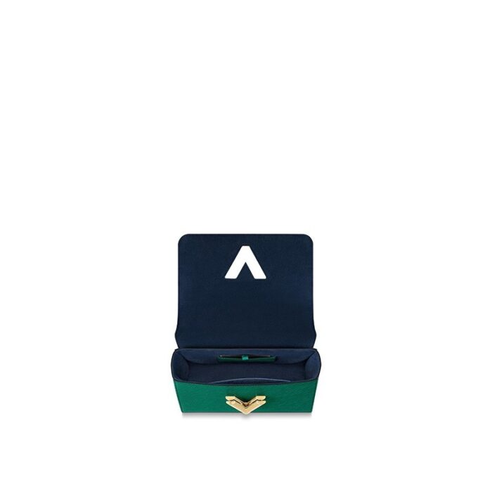 the strap is embroidered with ' Louis Vuitton' on one side