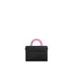 the sheer top handle is associated with a removable leather strap for allow added carrying options.Detailed Features9.06 x 6.69 x 3.74 inches(Length x Height x Width)•L 9.1 x H 7.1 x W 3.1 inches•Black•Epi grained leather•Microfiber lining•Silver-color hardware•Removable and adjustable leather strap (drop: min. 30 cm/11.8 inches