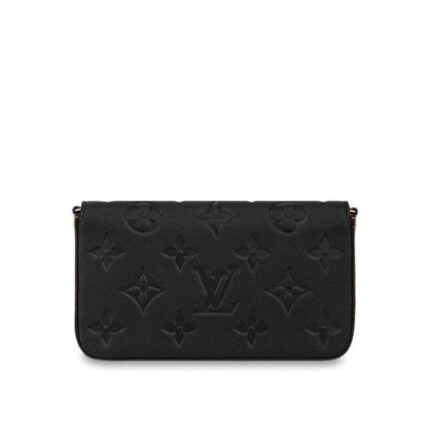 this edition of the Félicie Pochette belongs to the Fall 2021 Wild at Heart capsule. The envelope-style pouch features a spacious compartment and two removable pockets. It can be carried as a chic little clutch or attached to its gold-tone chain for on-the-shoulder or cross-body wear.Detailed Features8.3 x 4.7 x 1.2 inches(Length x height x width )•Black•Embossed