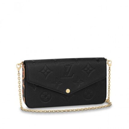 Made from Monogram Empreinte embossed leather with animal-print leather trim