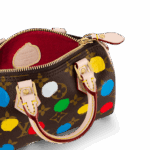 sans-serif; font-size: 18px; letter-spacing: 0.4px;">The LVxYK Nano Speedy joins the celebration of art and craftsmanship as part of the Louis Vuitton x Yayoi Kusama collection. The venerated Japanese artist has used dots as a recurring visual theme throughout her career. For this user-friendly clutch